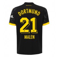 Fotballdrakt Herre Borussia Dortmund Donyell Malen #21 Bortedrakt 2023-24 Kortermet